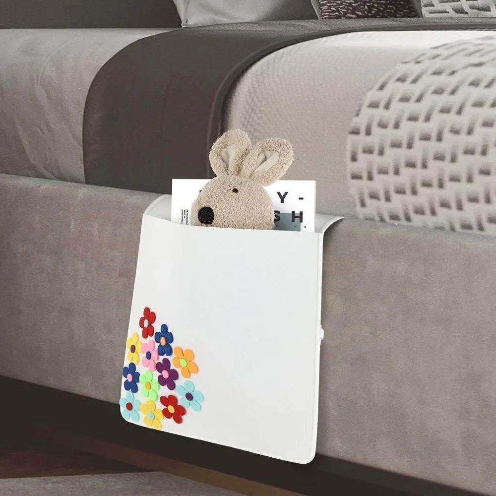 Bedside Caddy for Bed Organizer, Large - White - BRAND NEW